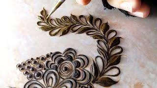 Khaleeji Henna design bunch. Khaleeji henna Leaves and Vines.