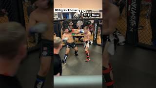 80 kg Kickboxer vs 90 kg Boxer #kickboxing #boxfight #mmafight #streetfightmma