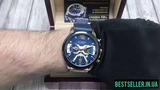 Обзор часов CURREN 8329 Chronograph Gold Blue 47mm Quartz