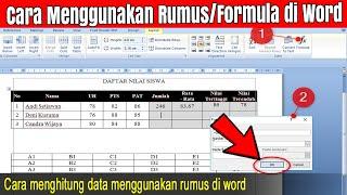 Cara Menggunakan Formula atau Rumus di Microsoft Word