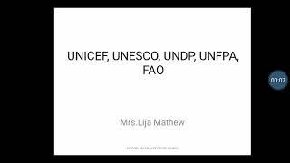 UNICEF UNESCO UNDP UNFPA FAO