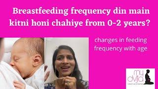 Breastfeeding frequency din main kitni honi chahiye from 0-2 years? Changes in baby feeding by age