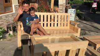 kursi tamu jati belanda  living room chair froom pallet wood