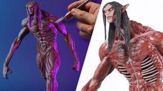 Sculpting EREN Founding Titan Final Form  Attack On Titan  Shingeki No Kyojin 