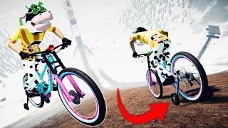 I WENT BIKING WITH TRAINING WHEELS Descenders