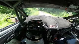 Ford Fiesta ST rally car onboard - 2022 Southern Ohio Forest Rally - SS10- Courtneys Webb