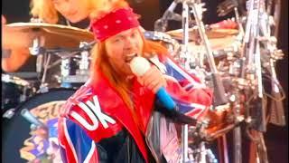 Guns N Roses - Paradise City Tribute Freddie Mercury - Wembley 1992 4K 60 fps