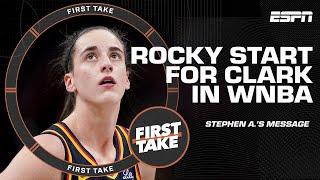 YOULL BE JUST FINE ️ Stephen A. has a MESSAGE for Caitlin Clark after rocky debut  First Take