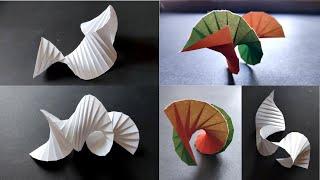 Paper Folding  Paper Sculptures  Hyperbolic Origami  3d Paper Spiral Origami