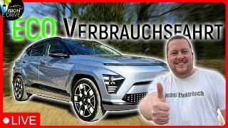 Live aus dem Hyundai KONA EV 2024 - 4h Verbrauchsfahrt durch die Ostschweiz