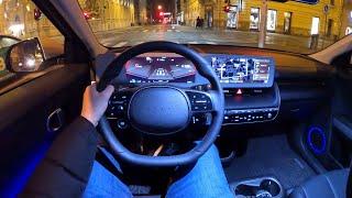 HYUNDAI IONIQ 5 2022 - NIGHT POV drive pure DRIVING AMBIENT lights AWD