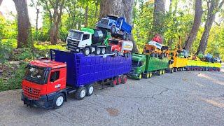 Wow  Mobil Truk Tronton Panjang Bongkar Mobil Mobilan Truk Molen Dump Truk Kereta Crane