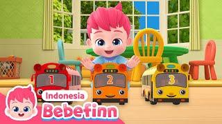 Sepuluh Bis Kecil  Ten Little Buses  Lagu Anak  Bebefinn Bahasa Indonesia