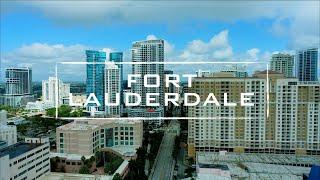 Downtown Ft Lauderdale Florida  4K Drone Video