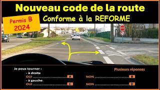 TEST Nouveau code de la route 2024 conforme à la nouvelle réforme GRATUIT n° 84