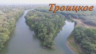 Село Троицкое река Турунчук аэросъемка  Village Troitskoe river Turunchuk aerial photography
