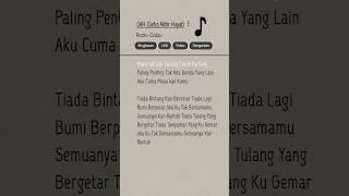 sah - setia akhir hayat - lirik lagu tiada bintang kan bersinar #liriklagu #laguviral #shorts #viral