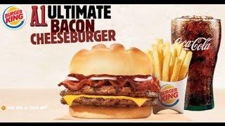 Burger King A1 Hearty  Mozzarella Bacon Cheeseburger & A1 Ultimate Bacon Cheeseburger