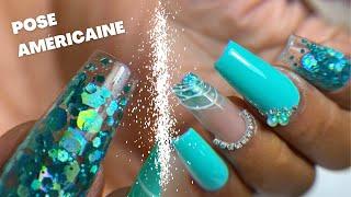 Tuto - Des ongles parfaits pour lété   Pose américaine incrustation babyglitter etc.