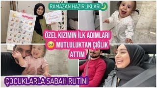 RAMAZAN HAZIRLIKLARI  MİHRA İLK ADIMINI ATTI  MUTLULUKTAN ÇIĞLIK ATTIM KIZLARLA BULUŞTUM