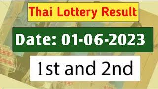 Thai Lottery Result Today  Thai Lottery Result 01 June 2023  Thai Lottery Result  Thai Government