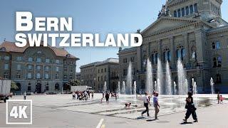 Bern SWITZERLAND Walking Tour Summer • 4K 60 fps HDR ASMR