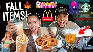 TRYING NEW FALL MENU ITEMS FROM FAST FOOD RESTAURANTS  *MUKBANGREVIEW*