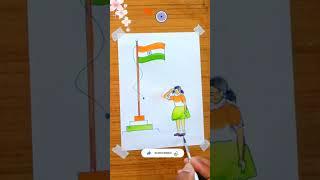 National Flag  Indian Flag Drawing Easy #shorts #trending #independenceday