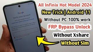 All infinix Android 11 frp bypass New update 2024  Google Account Lock Unlock Without Pc