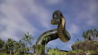 Giant Anaconda Eats Raptor