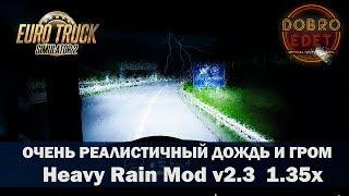 Overview Realistic Rain Heavy Rain Mod ETS2 1.35 for Euro Truck SImulator 2 1.35