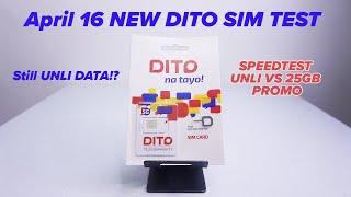 TESTING DITO SIM ORDERED ONLINE BEFORE APRIL 16 2021  SPEEDTEST UNLI VS 25GB PROMO