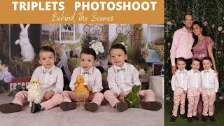 TRIPLETS BOYS PHOTO SESSION WITH FAMILY  BEHIND THE SCENES VIDEO