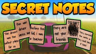 HOW TO FIND ALL SECRET NOTES Roblox A Dusty Trip