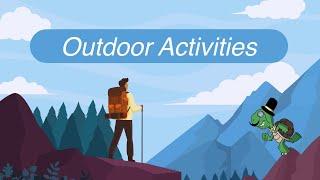 Outdoor Activities Phrases  Activities Present Continuous & Pronouns  English for Kids  ESL