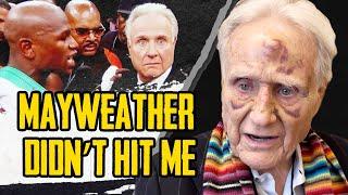 BRUISED UP LARRY MERCHANT “MAYWEATHER DIDN’T HIT ME” SHARES FAVORITE BOXING MOMENT EVER