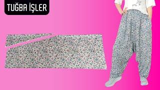 Very Easy Shalwar Cutting and Sewing with Side Pockets  Tuğba İşler