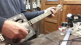 Stringing up a Cigar Box Guitar