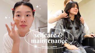 self care & beauty maintenance routine │ skincare hair nails exercise & more