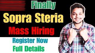 Mass Hiring Announcement  Sopra New Hiring 2024 Batch  OFF Campus Drive Latest 2024  2023 Batch