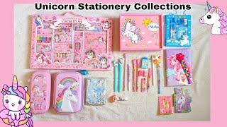 Unicorn Stationery Collection  Ultimate collection of Pencil Case Pencil box Stationery Haul ASMR