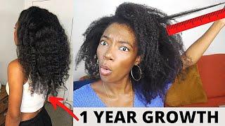 *SHOOK* Length Check on my Natural Hair 1 YEAR after breakage  Retaining length