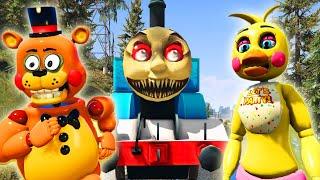 СПАСЕТ ЛИ ФРЕДДИ ЧИКУ ОТ ПОЕЗДА? #shorts ФНАФ Мульти Пульти ГТА 5 МОДЫ FNAF GTA 5 Анимация