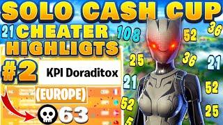 AIMBOT CHEATER Places 2ND in SOLO CASH CUP  63 Kills - Full Match Highlights  KPI Doraditox