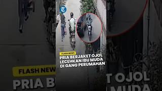 Pria Berjaket Ojol Tertangkap CCTV Lecehkan Ibu Muda di Gang Perumahan Kota Bekasi