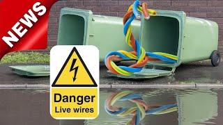 LIVE Cables found in Wheelie Bin