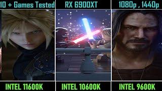 Intel i5 11600k vs 10600k vs 9600k Gaming Comparison Benchmark  9th 10th 11th GEN