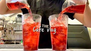 EngCherry hibiscus tea  Can you imagine the taste?  cafe vlog  asmr