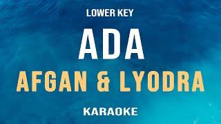 Ada -  Afgan dan Lyodra Ginting Karaoke Lower Key