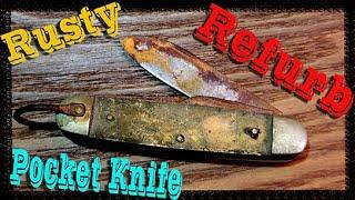 Vintage Rusty Pocket Knife Restoration Bought for $ 1.00 at the Flea-market